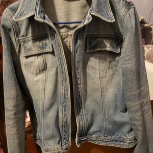 Moda International rustic denim jacket M